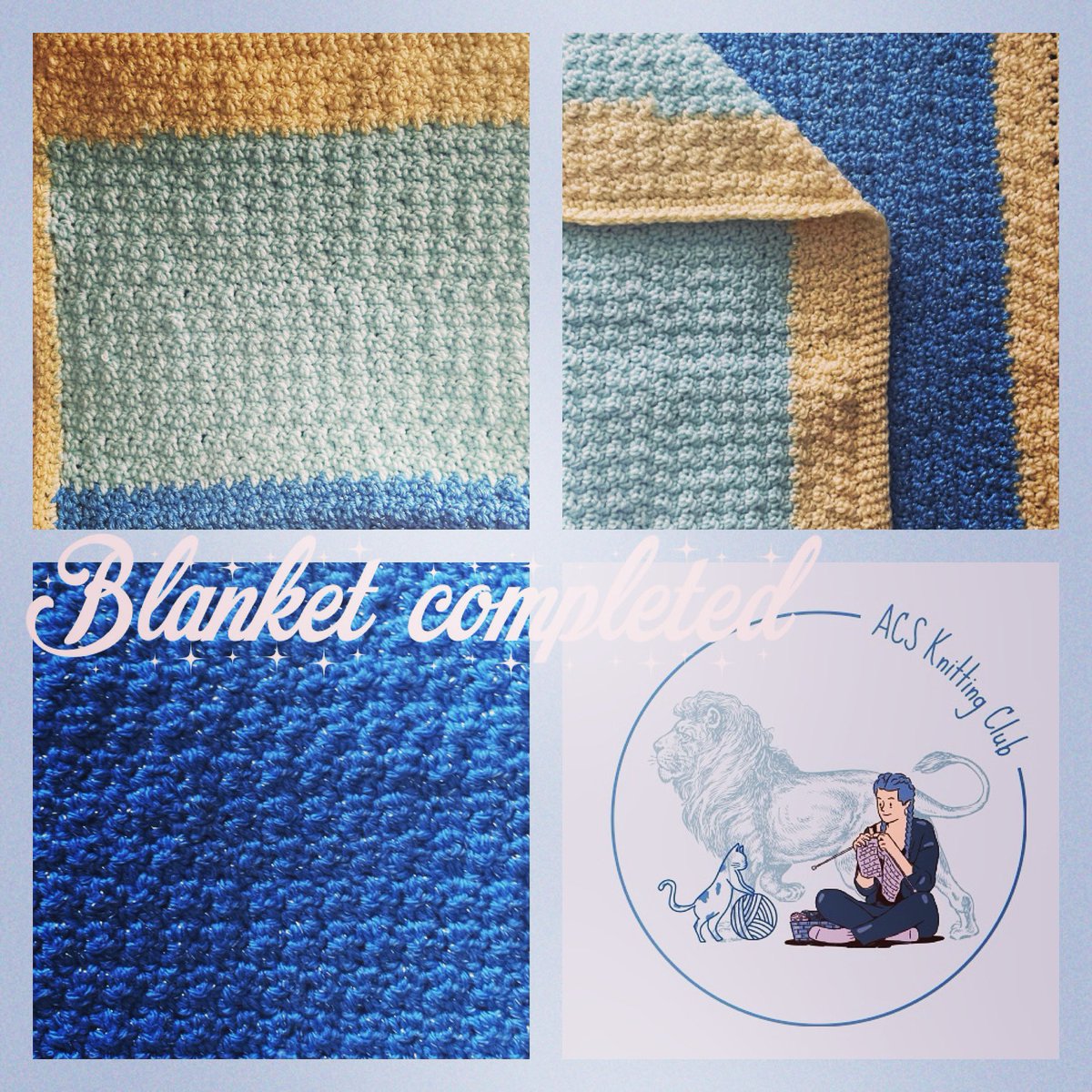 Second blanket for YMCA daycare is done! Yay! #crochetblankets #crochetforcharity #acknitclub @assumptionlion