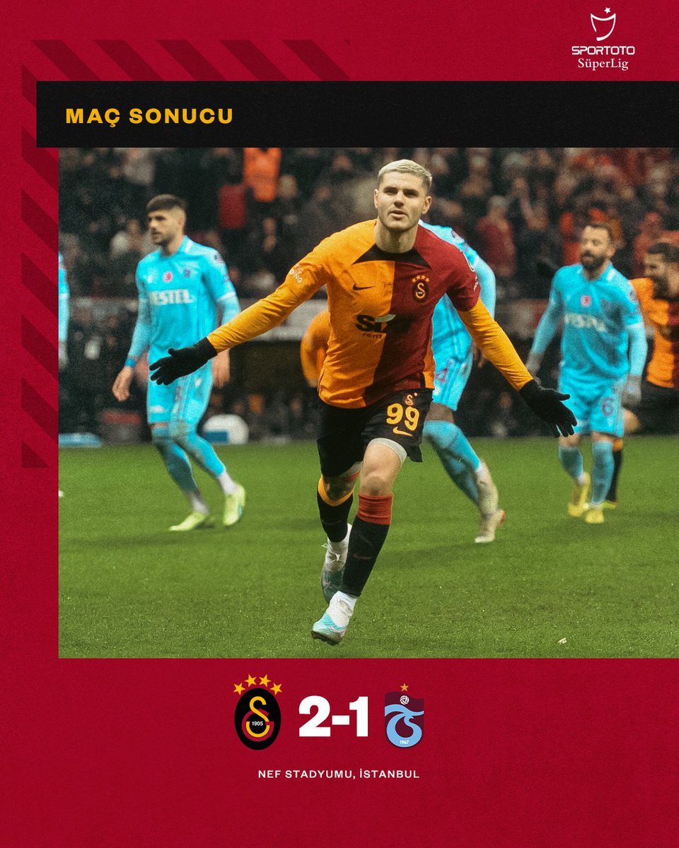 Galatasaray SK on X: Maç sonucu: Galatasaray 2-1 Beşiktaş 👏💪 #GSvBJK @BybitTurkiye / X