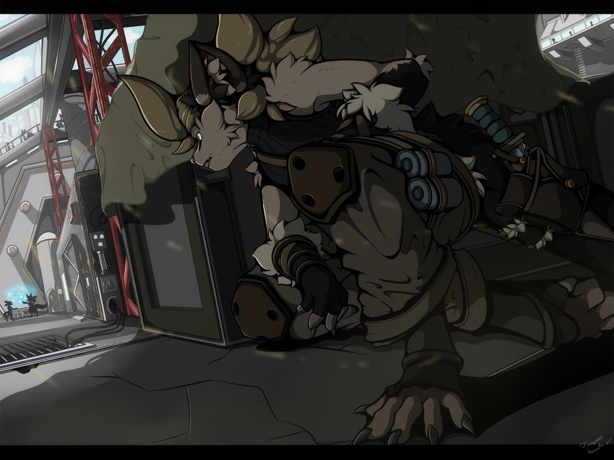 FraughstE's tweet photo. @DanSyronArt This always sounded like a fun concept for practice ^^. I should give it a shot myself sometime. I'll throw rat lad Dhevi into the mix. Old work, but the most up to date I have for now on ref and gear. https://t.co/3x6R8jvtc3