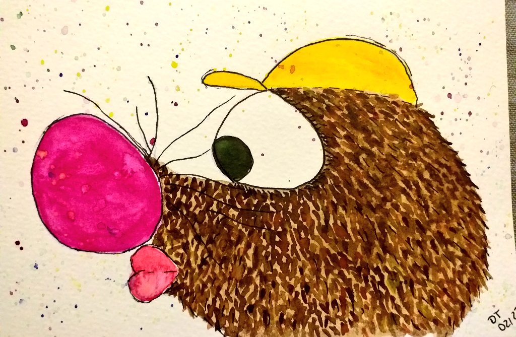 A party animal for this month's #ScribbleintoArt. 

#kleineKunstklasse