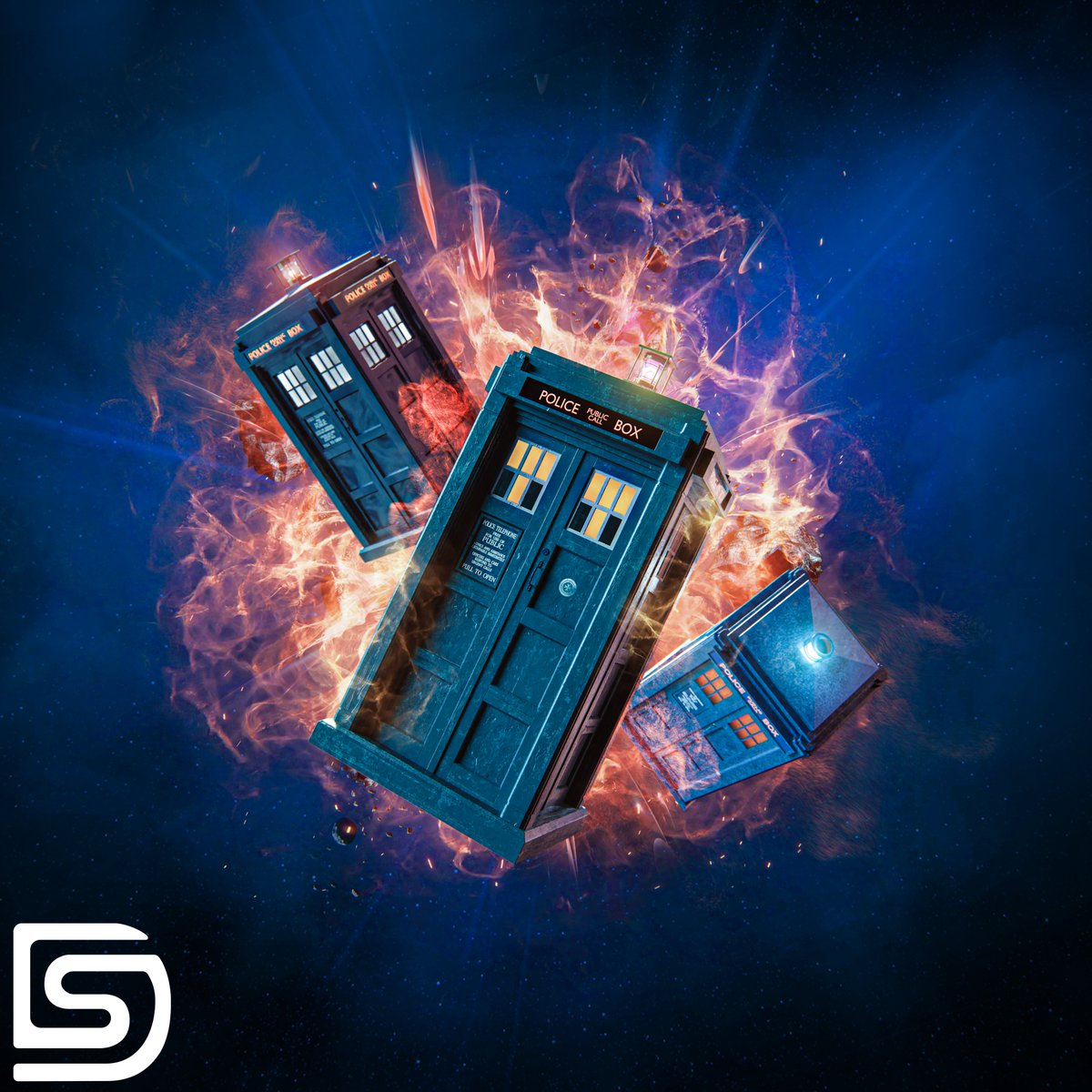 Here is a quick render of the most recent boxes I have made :) McGann, TYJ and my custom.

Didn't want to do a boring studio so here they are in an explosion!

#doctorwho #doctorwho60thanniversary #tardis #vortex #paulmcgann #5thdoctor #6thdoctor #7thdoctor #explosion #blender
