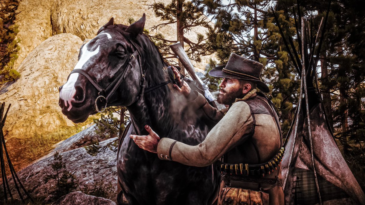 A happy horse stays the course 
#RDR2 #RDR2Photomode

#VirtualPhotography #ThePhotoMode #VGPUnite #VPRT #VPGamers #WorldofVP #ArtisticofSociety