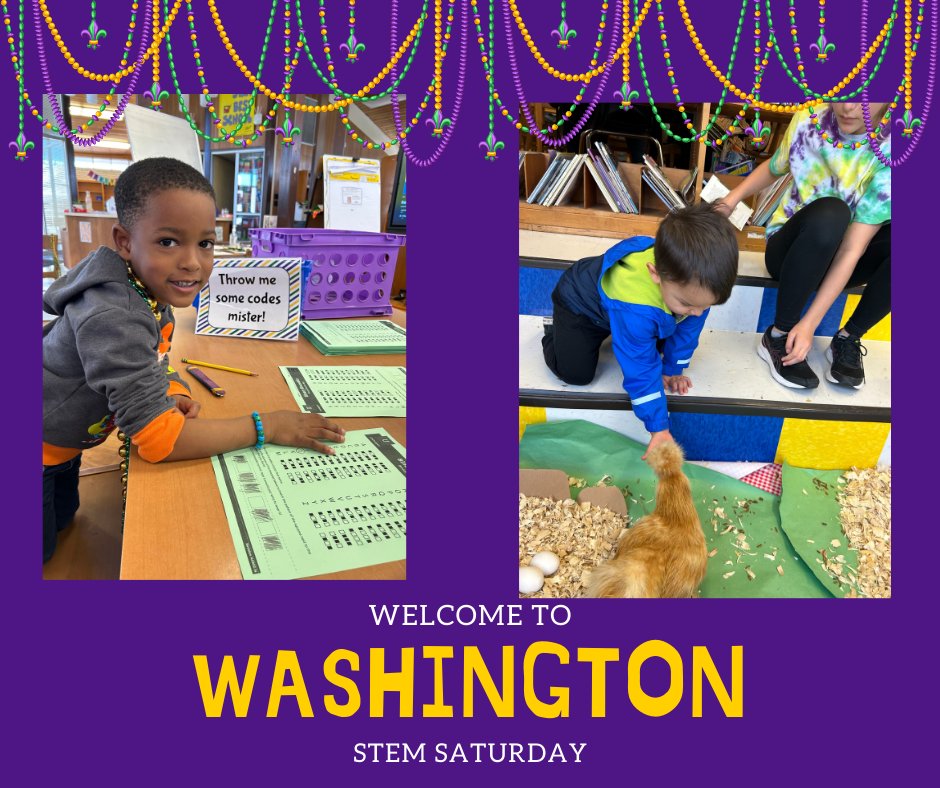 STEM_WASHINGTON's tweet photo. Our first STEM Saturday was SUPERB! Just a few of the STEM activities~Students made rice dance, hummed down the route with harmonicas,  played in Mardi Sneux, and buzzed with Ozobots.  Thanks to Dominican Robotics and @LSUAgCenter   for making this event a success! #stemedu https://t.co/1ng3c2cBGf