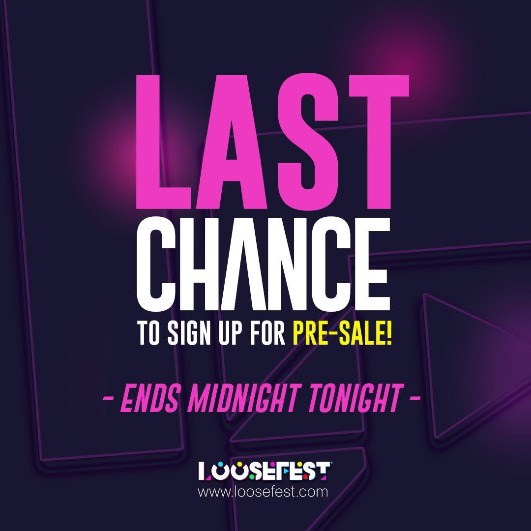 LAST CHANCE ⚡️

Pre-Sale for <a href="/tricklabel/">Tricklabel</a> closes midnight tonight and we already have 5X the sign ups for our allocation so you’ve gotta be sharp tomorrow to grab your tickets! 

Tomorrow 10am, be ready! ❤️