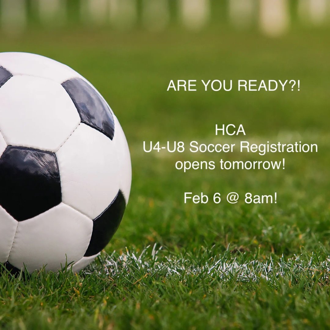HawkwoodCA's tweet photo. Hawkwood Community Soccer registration is opening tomorrow morning at 8am! U4, U6 and U8! Feb 6-13th early bird pricing!
You can find all the info at: https://t.co/RO2yZNmntR
Questions? email soccer@hawkwoodca.com https://t.co/OWLkhHcyDx