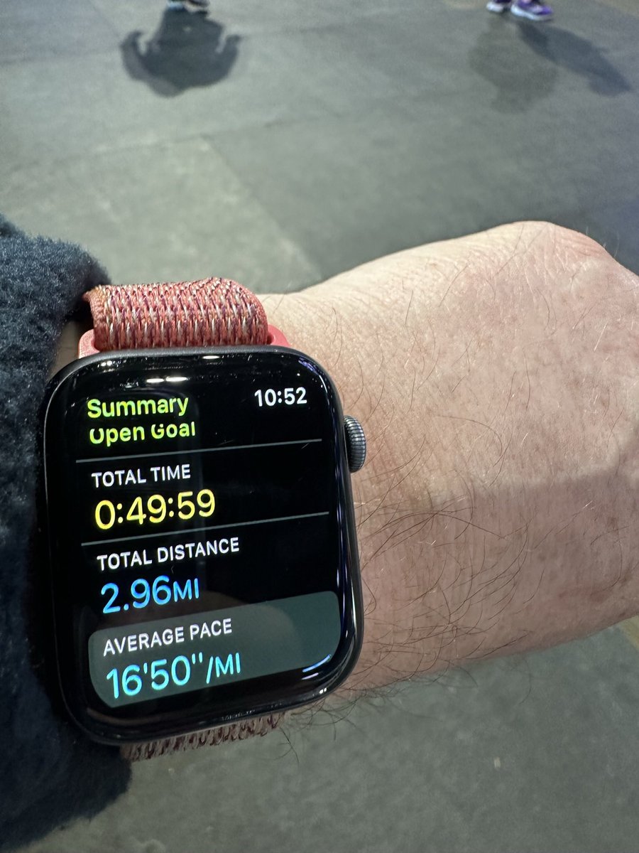 StraitChris's tweet photo. A lot of fun! Apple Watch measured under 3 miles; should be 3.1 miles. Who am I to argue with the race organizer? 1st 5K. Not bad for a 50 something guy 17 months from hip replacement surgery. Next year Iβll do better. @BlueJacketsNHL, @OhioHealth @M3SSports #5thLine5K #CBJ! https://t.co/9psTrtgJFI