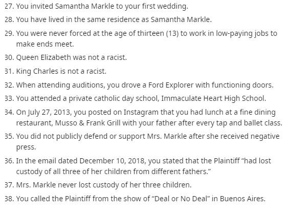 MaggieMobrules's tweet photo. ref/SaintMeghanMarkle on REDDIT
(According to Public Court Records)
YOU SAW IT HERE FIRST: The 38 Statements Samantha Markle Demands Megs Admit to https://t.co/qonsJlbtgs