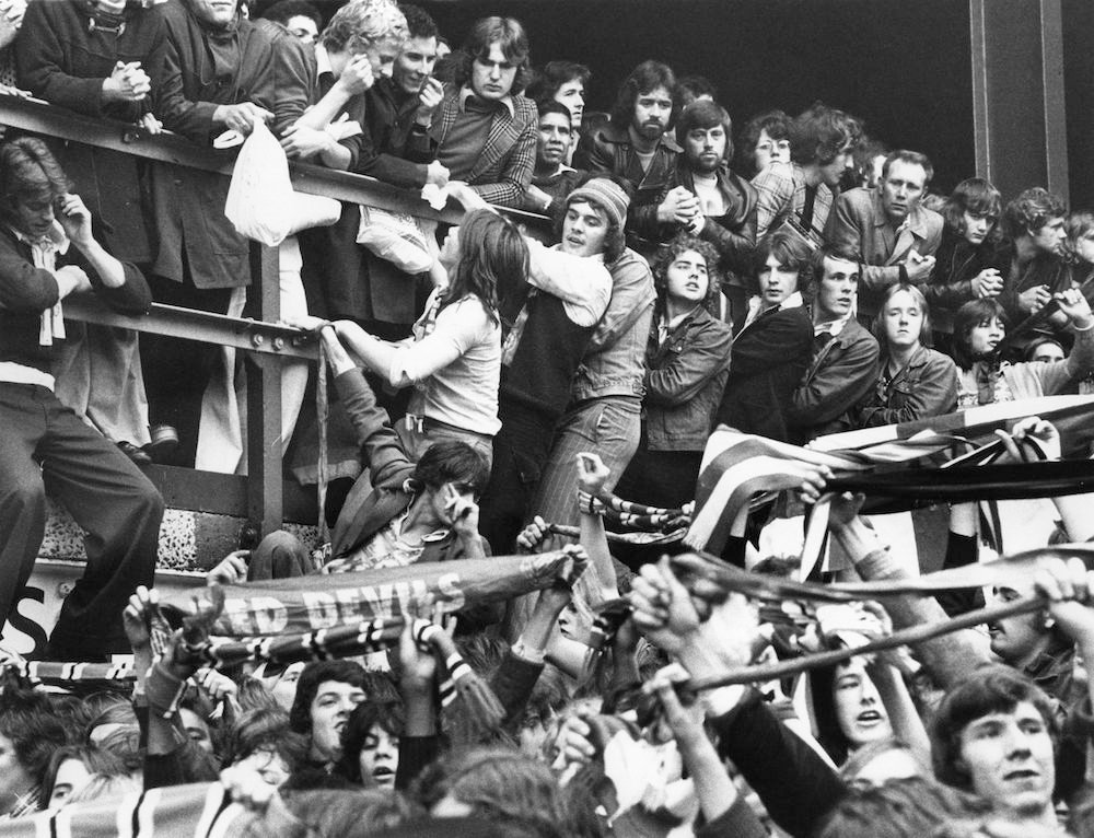 #MUFC fans at Upton Park 25th Oct 1976 #WHU