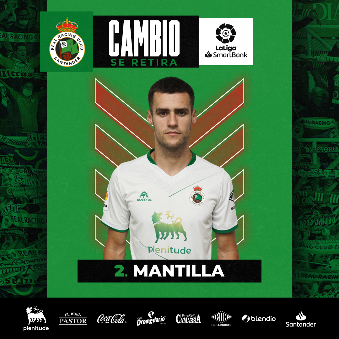 realracingclub's tweet photo. 🔄 Cambio en las filas del Real Racing Club:

⬆️ Mario
⬇️ Mantilla

⏱️ Descanso
#️⃣ #PonferradinaRacing https://t.co/jXgY1gpQOK