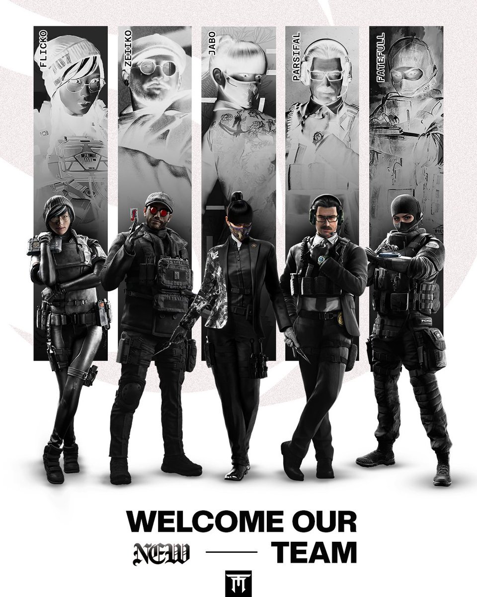 TenseiEC's tweet photo. Announcement day!
Please welcome our Rainbow Six White roster!
🇭🇺 @jabodabozo
🇭🇺 @FateFul265
🇭🇺 @FlickoR6
🇭🇺 @OliverMost
🇭🇺 @zeiiko_o
#WLCM #R6 #WHITE #METATENSEI
@MetaPlayersGG - @gamerlandhu - @MP_ESM https://t.co/vl0q4koBVI