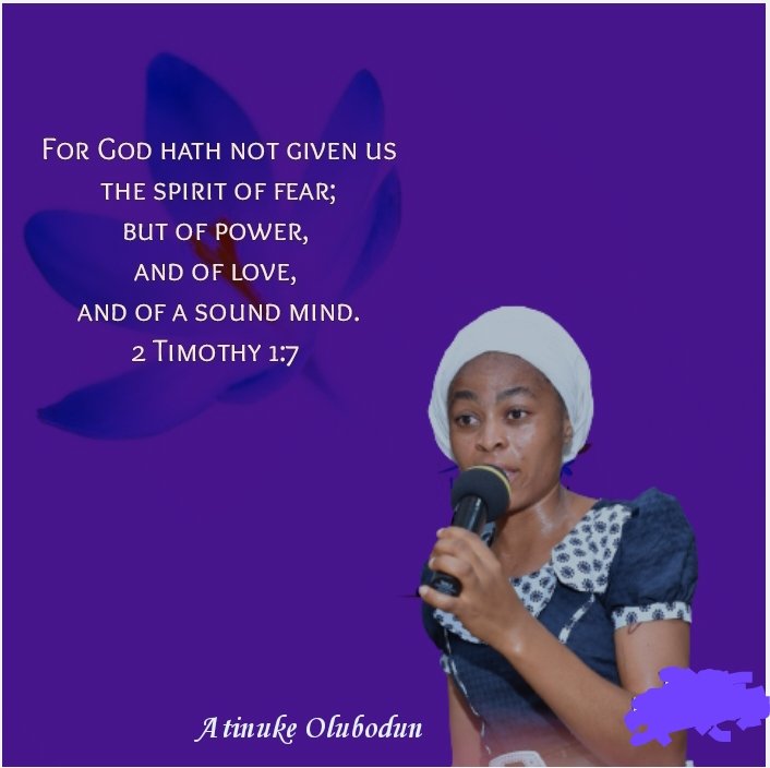 Atinukestar's tweet photo. For God hath not given us the spirit of fear; but of power, and of love, and of a sound mind.
2 Timothy 1:7 KJV https://t.co/iXMDONyQkT