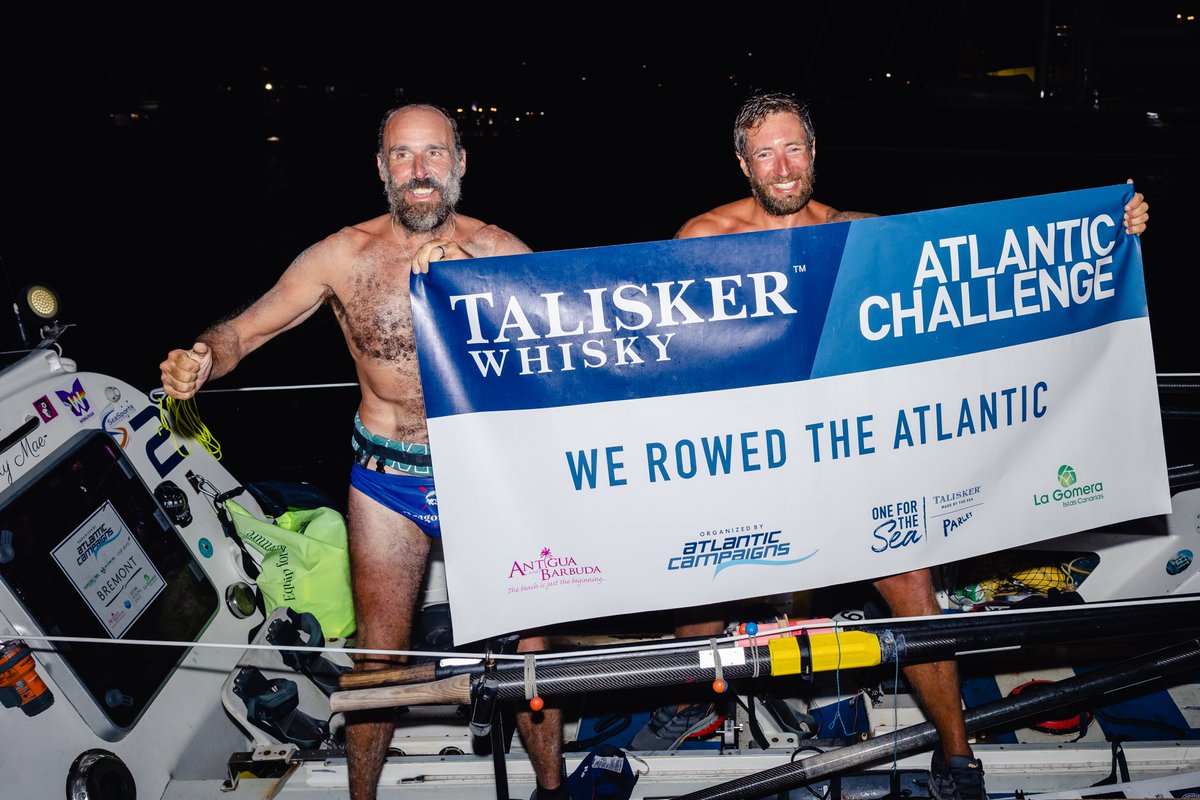 toughestrow's tweet photo. 🇯🇪 Dragonfish have crossed the finish line in a time of 54 days, 16 hours and 45 minutes! ☝️

On Saturday 4th February, at 23:57 local Antigua time, Steve Hayes &amp; Peter Wright completed The Talisker Whisky Atlantic Challenge - The World’s Toughest Row! 🙌 https://t.co/vzQwv8APaH