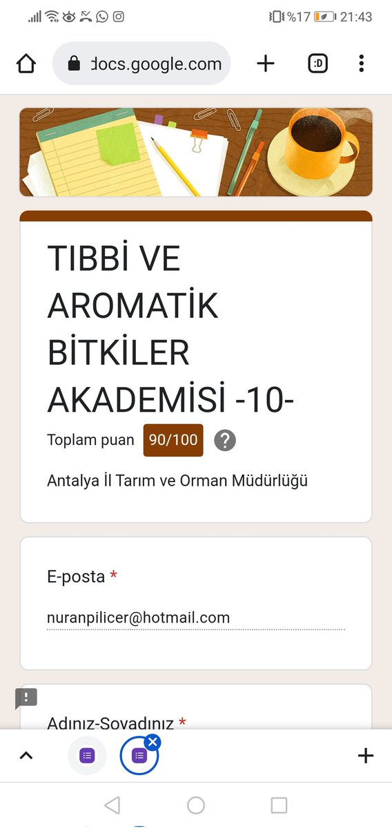 NuranPilicer's tweet photo. @antalyailtarim @gokhankaraca_ @ersinyazici1 @VahitKirisci #GelecekTarımda
#Tabakademisi
Sınav sonucu https://t.co/BBrtKpKpTw