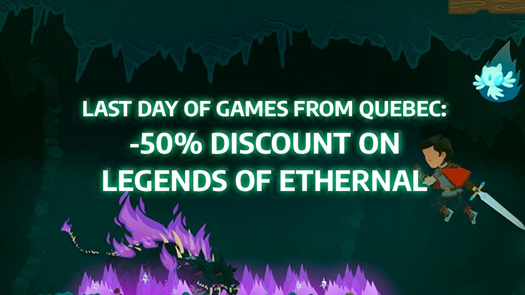 ldstudiomtl's tweet photo. For the Games from Quebec, you will be able to find Legends of Ethernal with a strong discount of -50% on the final price!

The game is known to be difficult! Come and challenge your skills by entering the world of Legends of Ethernal ⚔️

#legendsofethernal #loe #gamesfromquebec https://t.co/oxhNvOxU84
