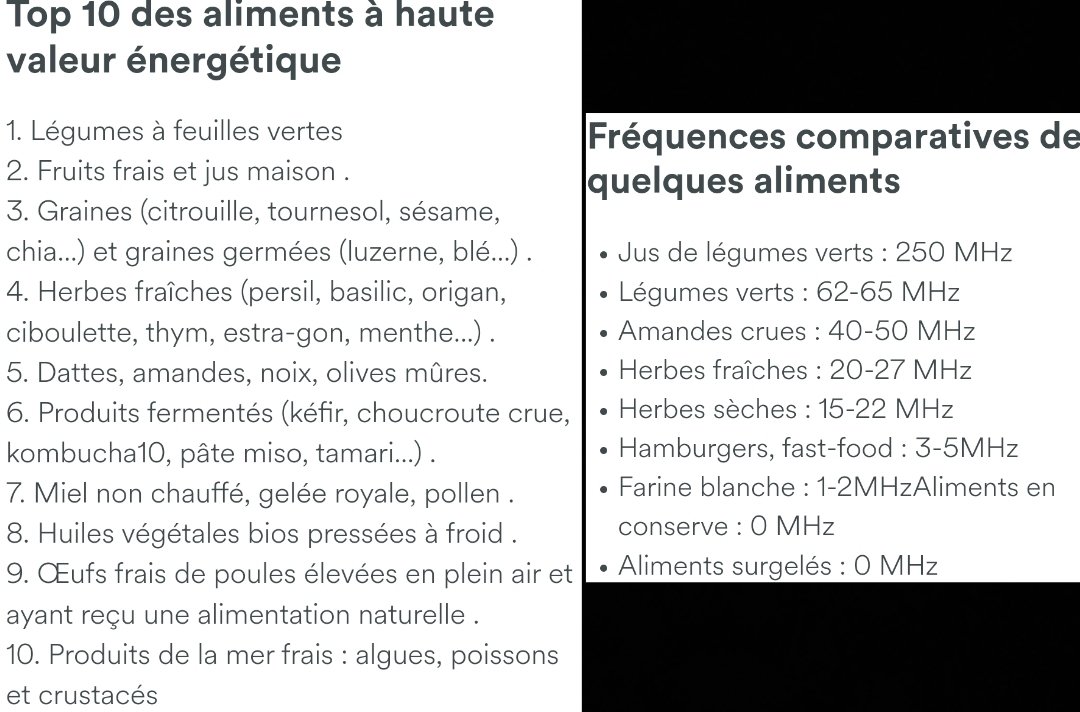 Enandaytona's tweet photo. Pourquoi il ne faut pas manger d'insectes? Parce que leurs fréquences énergétiques est de 0 mhz... tout comme les plats congelés, aliments en conserve... à contrario les jus de légumes verts ont la plus haute valeur énergétique 250mhz! #CQFS https://t.co/3CWDw6VzwB