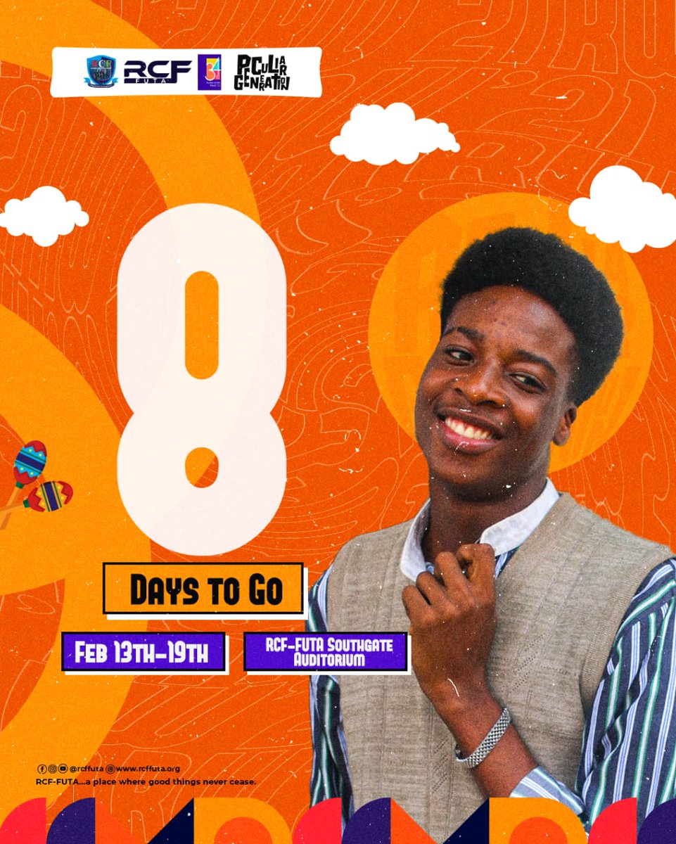 FutaBro's tweet photo. We are Peculiar Gen-Zs for Christ.🙌🏽
A stand out generation with a difference, always. No 🧢

We're 8 days away!🤩

#PeculiarGenZs
#RedemptionWeek https://t.co/B3R0pJbbXH