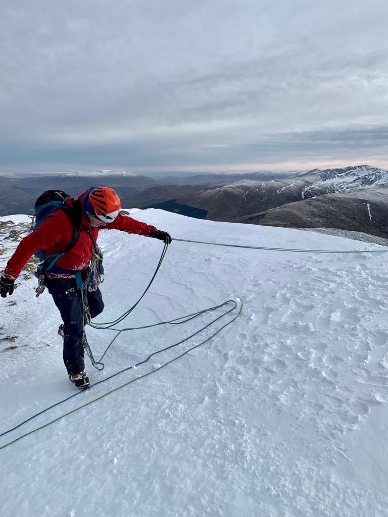 Good decision making for us on Aonach Mor today with ⁦@AlpinistGerry⁩ despite the great snow ice.