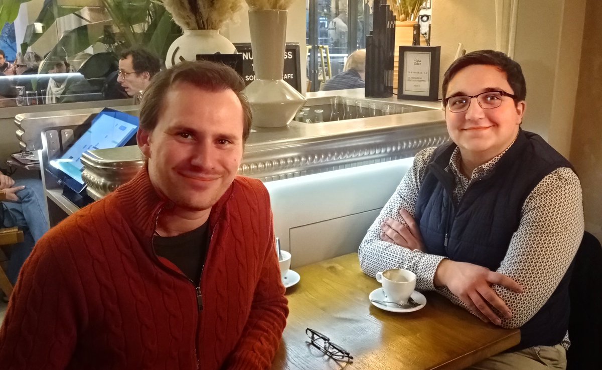 Benjamin_Boutin's tweet photo. ☕ Café avec @MorganBougeard, l'un des administrateurs du Comité d'action politique #FranceQuébec, le #CapFQ. Un prochain groupe de stagiaires québécois arrivera en 🇨🇵 en juin. Ainsi les liens entre jeunesses engagées continueront à se tisser, de part et d'autre de l'Atlantique. https://t.co/2SqXXfVvK0