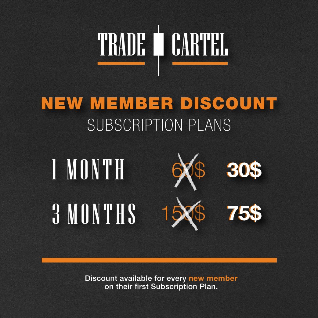 🚨 New Member Discount 🚨

-50% on your first Subscription Plan 🔥 

What to expect from the group:

- Forex, Legacy and Crypto trade ideas and setups (NFA)
- Orderflow/PA course 
- Weekly Streams covering trade recaps and QnA
- Dedicated help from traders
- Challenges