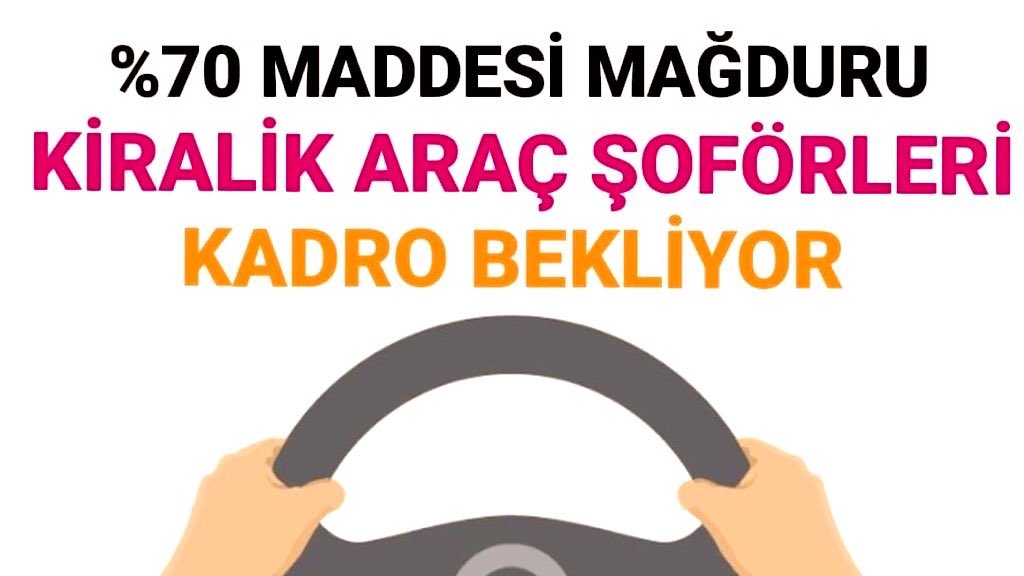 KabinedeTaşerona KadroŞart

Kiralık araç şoförleri 7/24 kamuya hizmet eden mesaisinin tamamını devlet için harcayan meslek grubudur. kadro hakkı tüm kiralık araç şoförlerine sağlanmalıdır ADALET ve EŞİTLİK bekliyoruz. 5 yıl oldu.  <a href="/akbasogluemin/">Av. M.Emin AKBAŞOĞLU 🇹🇷</a> <a href="/yilmaztunc/">Yılmaz TUNÇ</a>