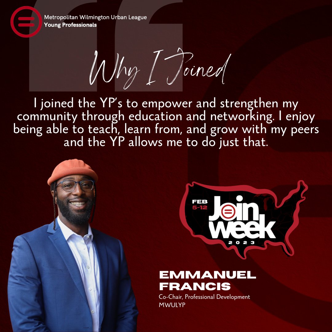 MWULYP's tweet image. Our Professional Development Co-Chair, Emmanuel Francis, tells us why he joined the YPs and what he'll gain from being apart of the organization.

linktr.ee/mwulyp

#OneMissionOneMovement #JoinNULYP2023 #JoinMWULYP