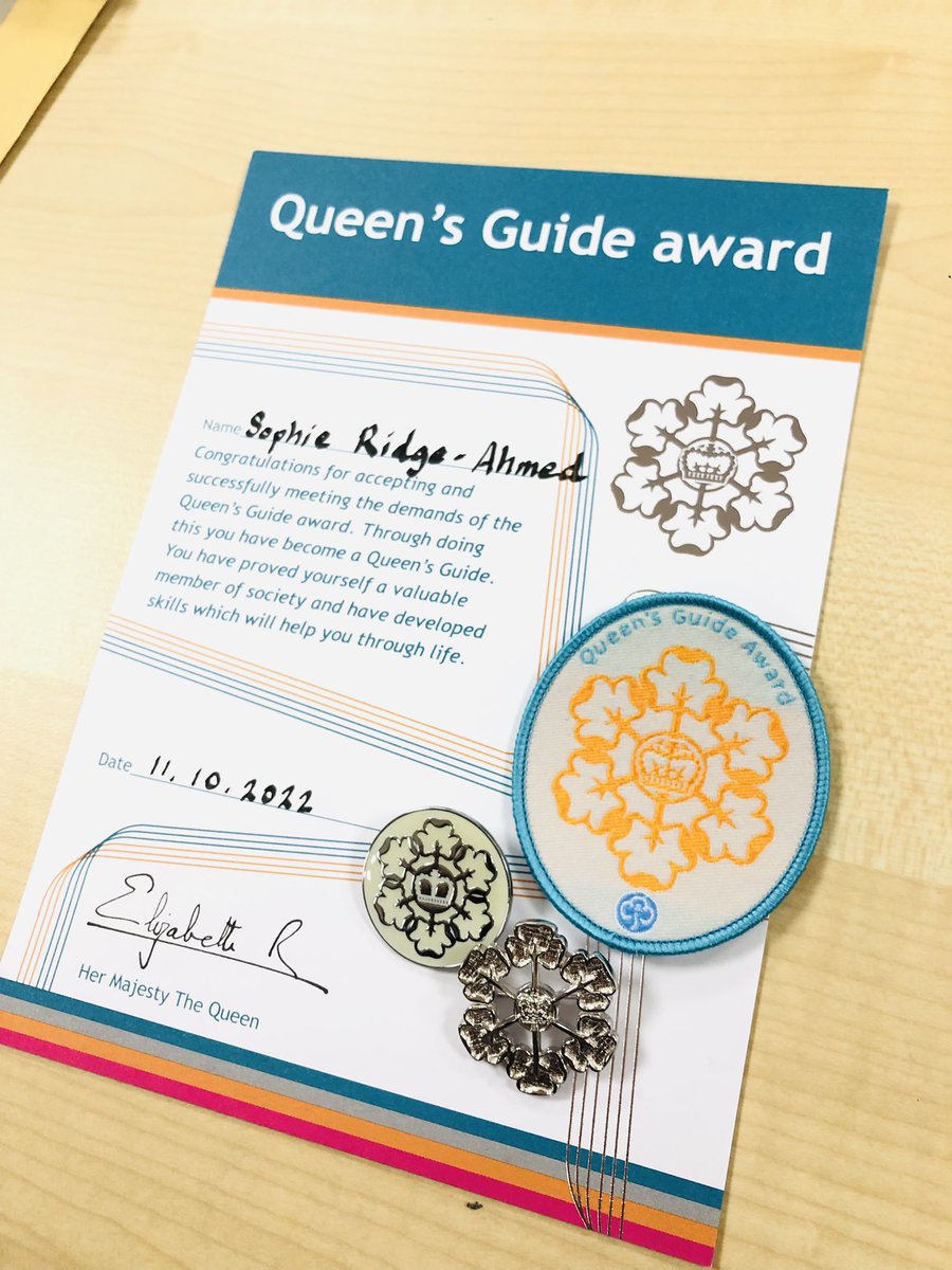 GGNorfolkARC's tweet image. We also celebrated our ARC Angel Sophie achieving her Queen’s Guide Award!!🎉🎉 She put together an amazing logbook of her QGA journey as well! Huge congratulations Sophie!!🎉🎉🎉

#queensguide #QueensGuideAward #archive #girlguiding #girlguidingnorfolk #girlguidinganglia