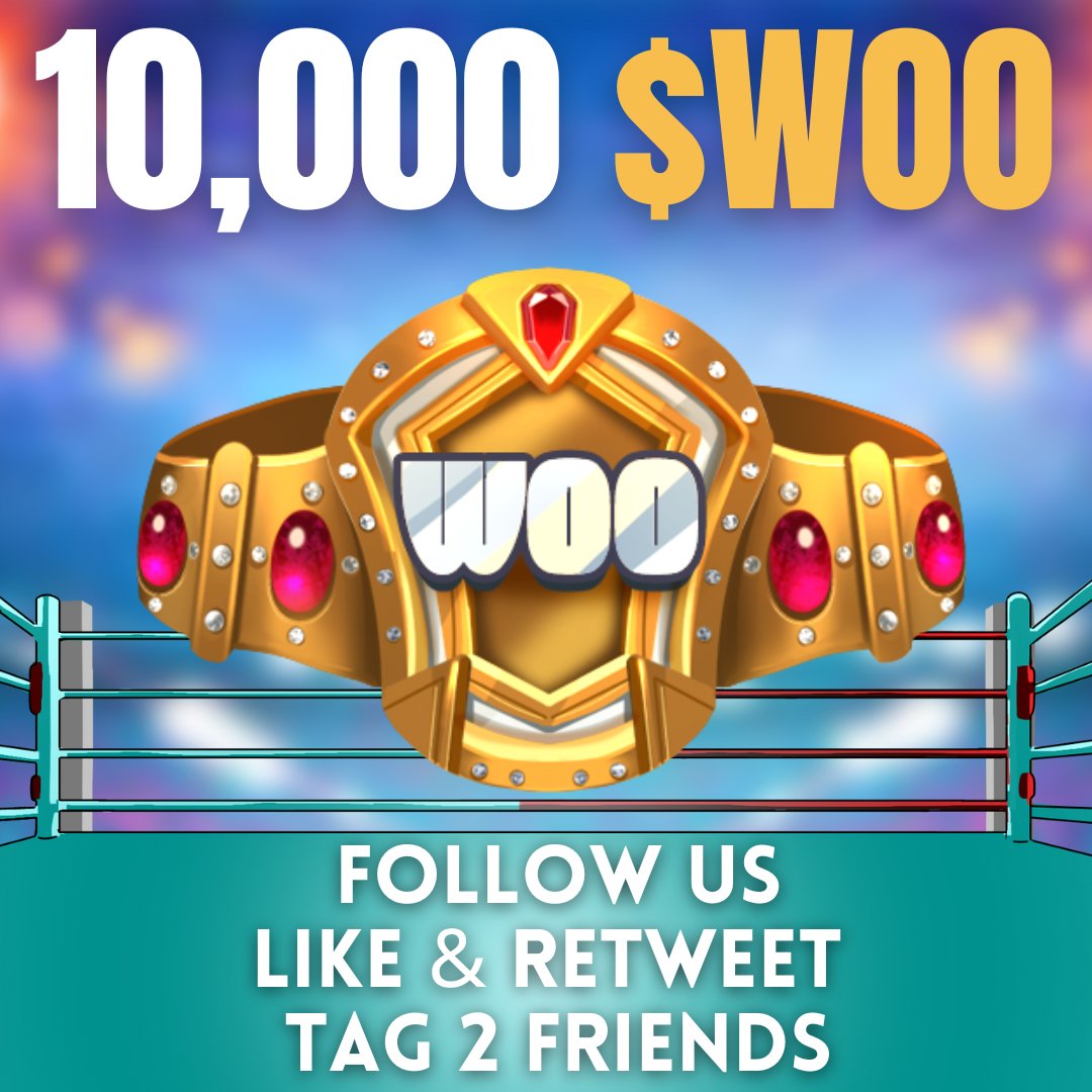 Want a chance to win 10,000 $WOO before our Land Sale?

💪Follow <a href="/WrestOrgOnline/">Wrestling Organization Online💪</a> 
💪 Like and Retweet!
💪Tag 3 friends who like #wrestling

🎁Ends on Feb. 8th at 5pm ET
#CryptoGiveaway #blockchain