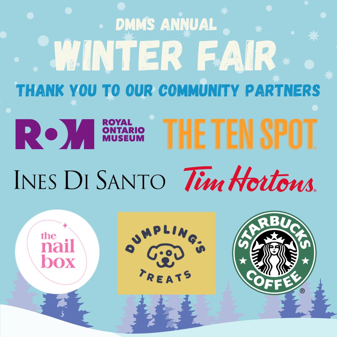 Dmms_tdsb (@dmms_tdsb) on Twitter photo Shout out to our community partners for sponsoring our first-ever DMMS Winter Fair! <a href="/SukWu1/">Suk Wu (she/her/elle)</a> @TDSB_LC2 @Courtne75867143
@romtoronto
@timhortons
@starbucks
@dumplingstreats
@thenailbox_barr
<a href="/inesdisanto/">Ines Di Santo</a> Shout out to our community partners for sponsoring our first-ever DMMS Winter Fair! <a href="/SukWu1/">Suk Wu (she/her/elle)</a> @TDSB_LC2 @Courtne75867143
@romtoronto
@timhortons
@starbucks
@dumplingstreats
@thenailbox_barr
<a href="/inesdisanto/">Ines Di Santo</a>