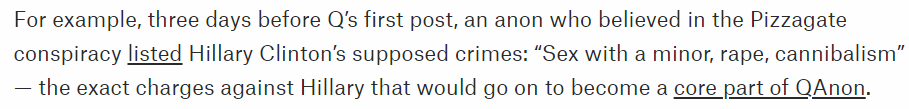 Seriously, I cannot tell you how many 4chan posts I have read from this exact period that make nearly-identical claims. They'd be talking about Pizzagate and they'd go 'Hollywood is next' or 'Pedowood is next' -- these were common refrains. As I wrote: bellingcat.com/news/americas/…