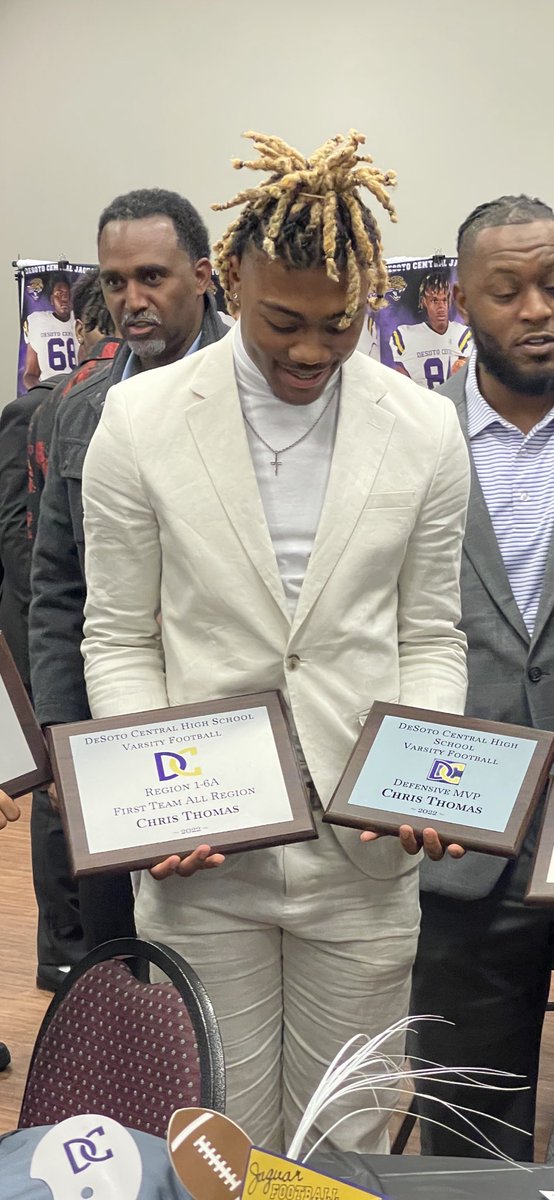 lord knows how happy i am to be picked to win mvp and 1st team all region i owe it all to my teammates and coaches been a great year and season with them appreciate you all extremely. ready to get the next season started💜💛 @CoachFordDC  #gojags #dcfootball