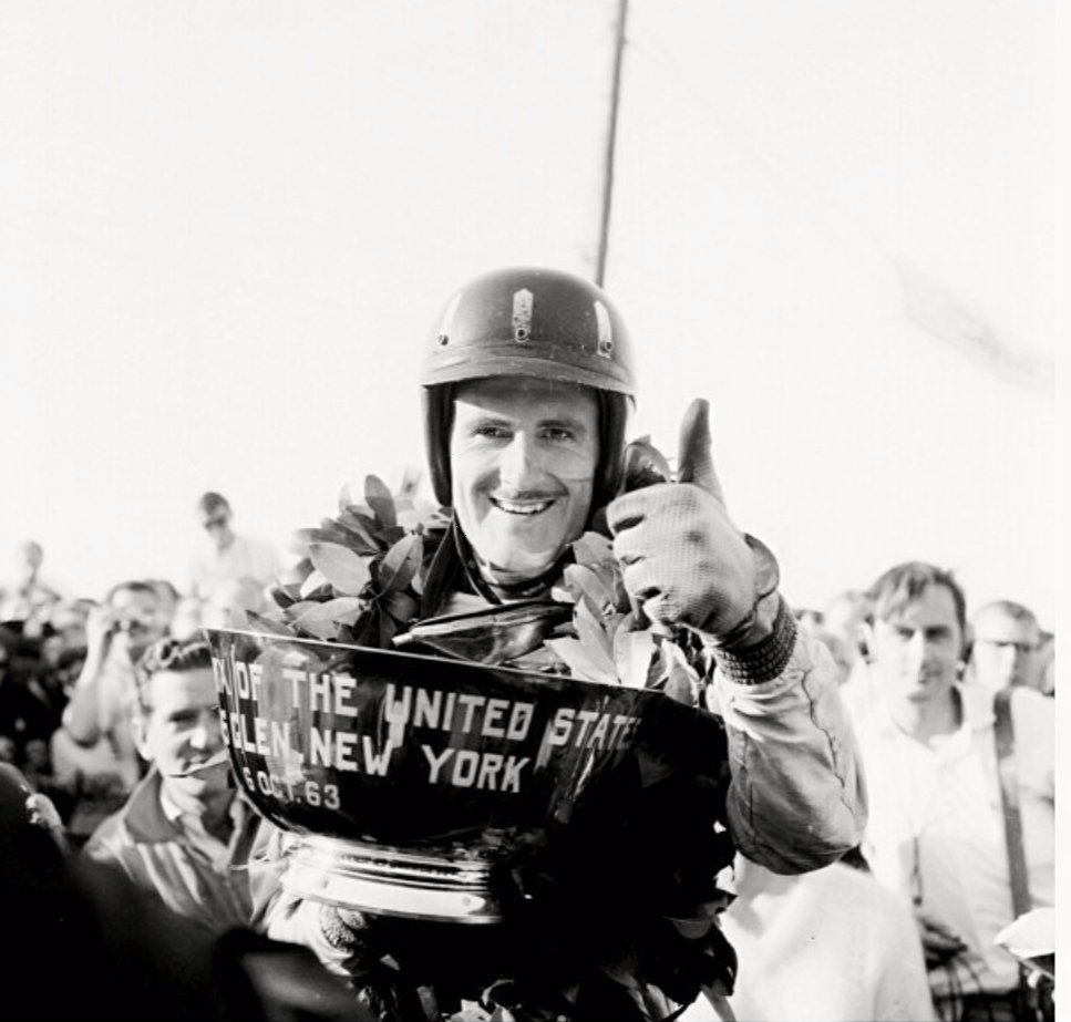TT_GrahamHill's tweet photo. @Retromania4ever: '1963 USGP at Watkins Glen 🏁
Graham Hill 🏴󠁧󠁢󠁥󠁮󠁧󠁿 - BRM/Owen Racing Org, celebrates his 1st position. 
#classiccars ' https://t.co/mrLn4g5bT1, see more https://t.co/hF8tMd4e7U