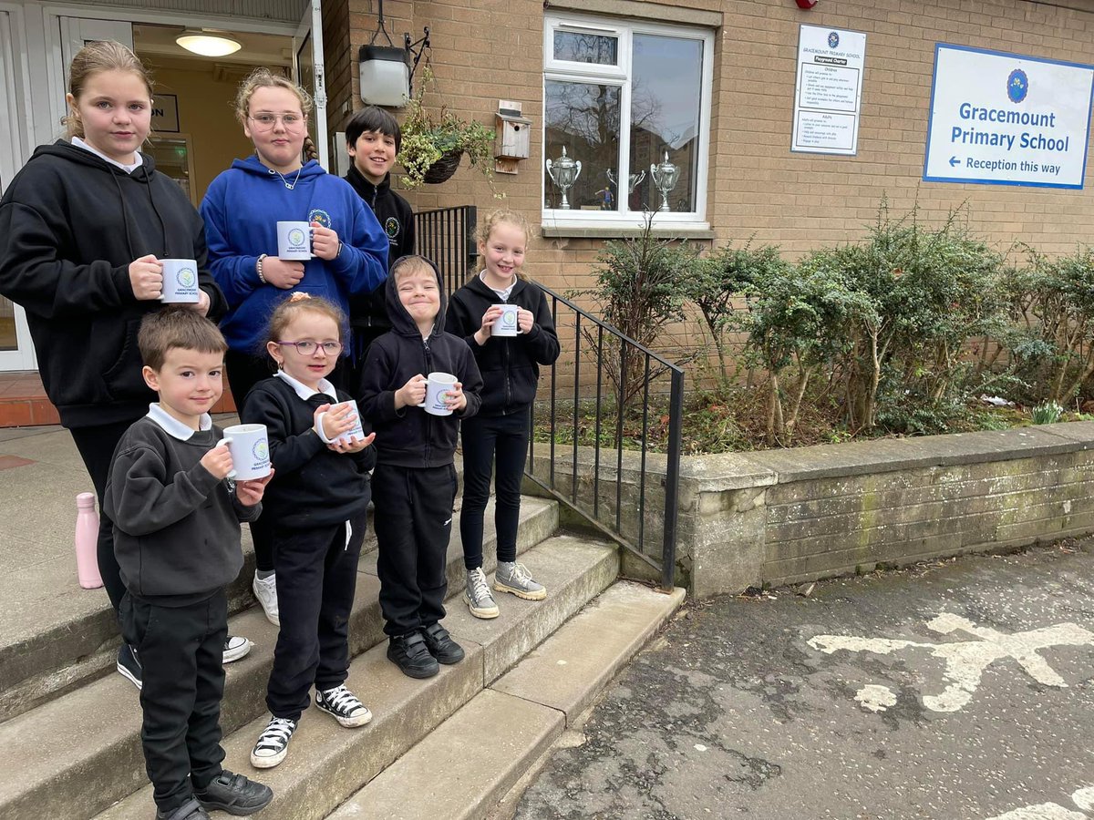 GracemountPS's tweet photo. This weeks children for Hot Chocolate Friday were a pleasure to sit and chat with! Every week a child from each year group is nominated by our staff for representing our Gracie Values so well. Here are this week’s superstars! https://t.co/XKy39Q1UND