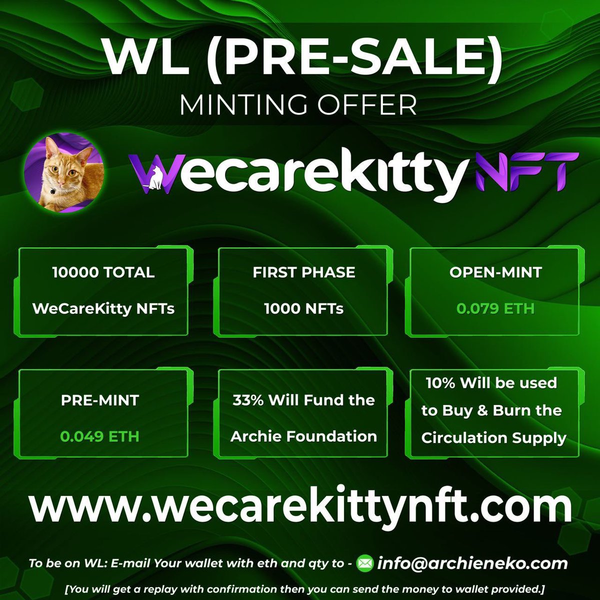 Patachumon on twitter rt archiealliance wecarekittynft pre mint