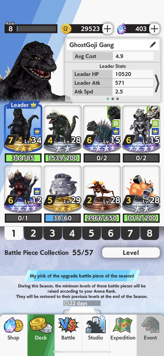 GhostGoji's tweet photo. @MonsterIslandB Got up to 45 wins in a row during the previous event/season. I think this team can still keep up with the meta. https://t.co/10oLv8fu3c