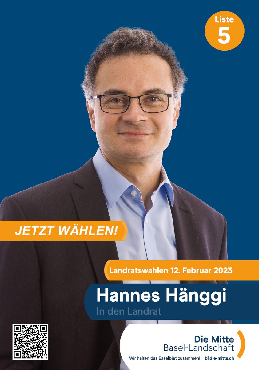 Wer es noch nicht gemacht hat: Jetzt #Liste5 <a href="/DieMitte_BL/">Die Mitte Basel-Landschaft</a> wählen! Gerade in diesen unsicheren Zeiten brauchen wir eine vernünftige, ehrliche und konsensorientierte Politik. Ideologische Grabenkämpfe bringen uns nicht weiter. Wir halten das #Baselbiet zusammen. #wahlen2023