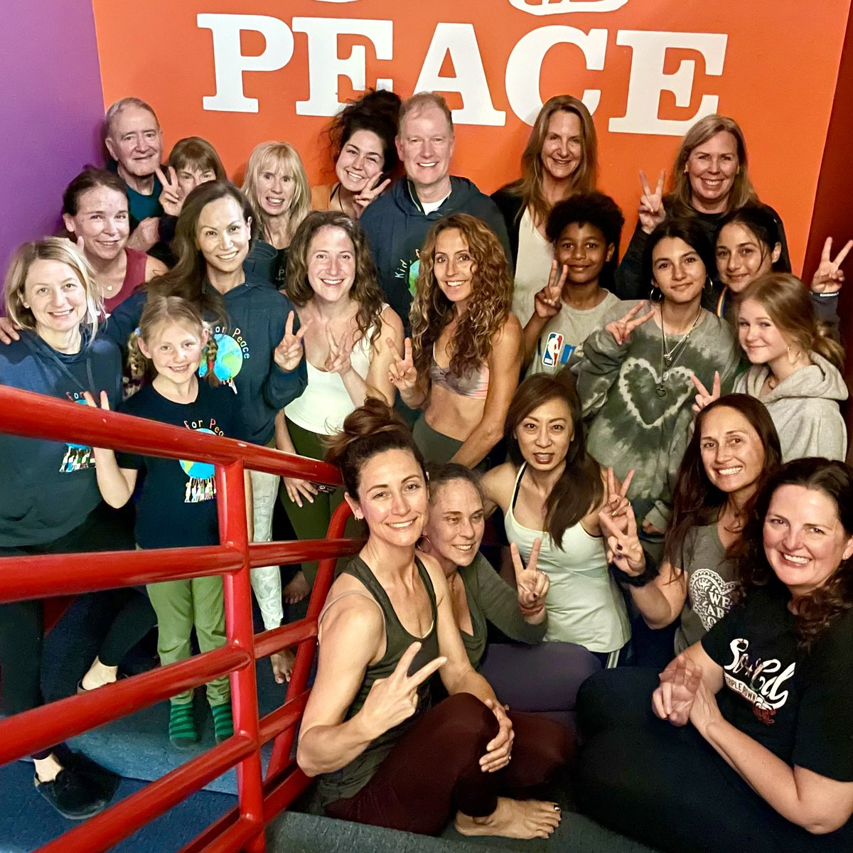 KidsforPeace's tweet photo. Wishing all a peaceful Sunday. We had a joyful and restorative experience at “Prana for Peace” our 2nd Kids for Peace Auxiliary event benefiting our programs. Thank you to all who came out and thank you to Mel of Yoga Wild for the flow &amp; hosting and Hana for singing affirmations https://t.co/4S2wNm2BcD