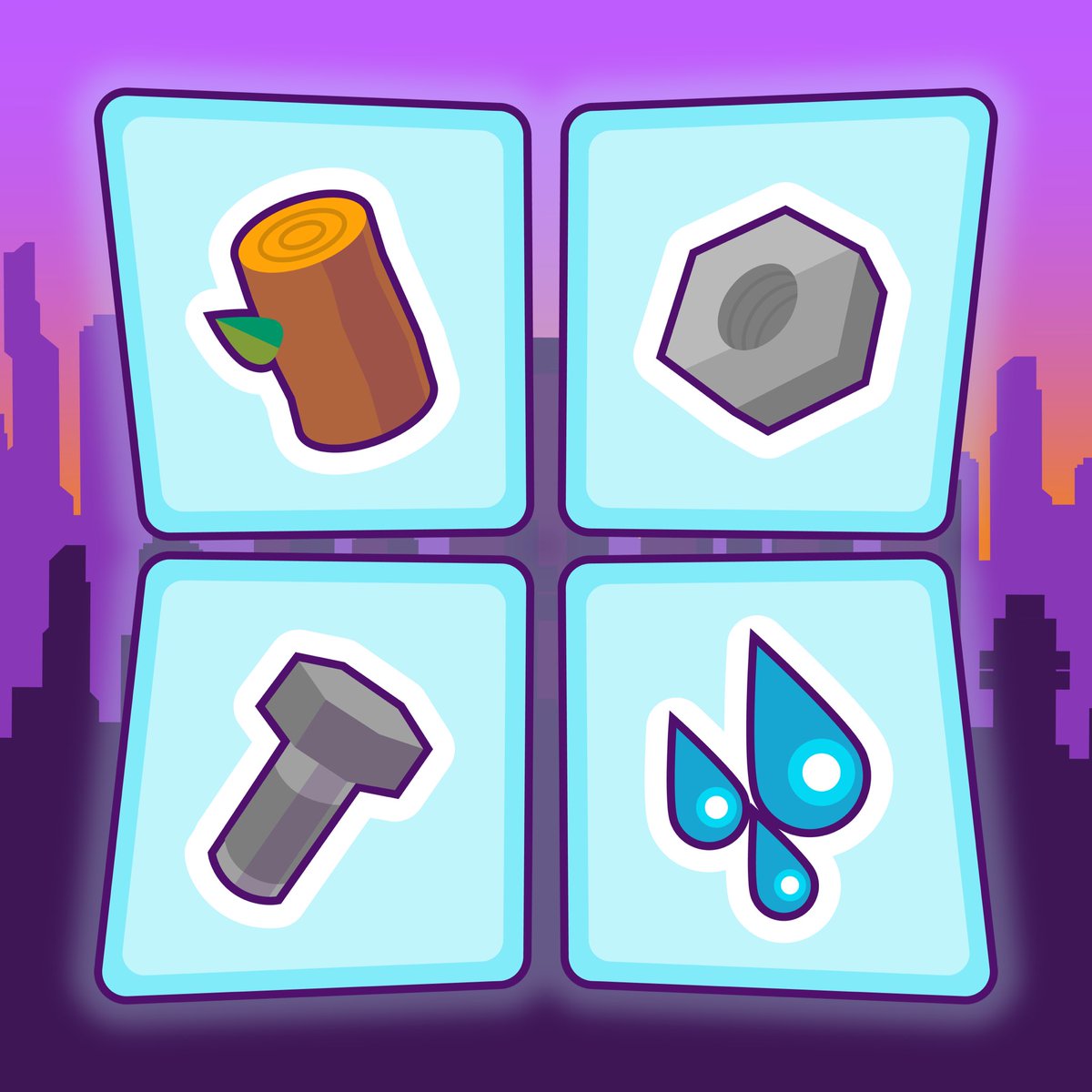 RevivalOfRobots's tweet photo. The gameplay depends on four main elements: bolt, screws, wood, and water. You can mix and match them in various combinations to create new and improved in-game items (from simple pickaxes or hatchets to high-tech systems) https://t.co/6Ds8wTkPWf