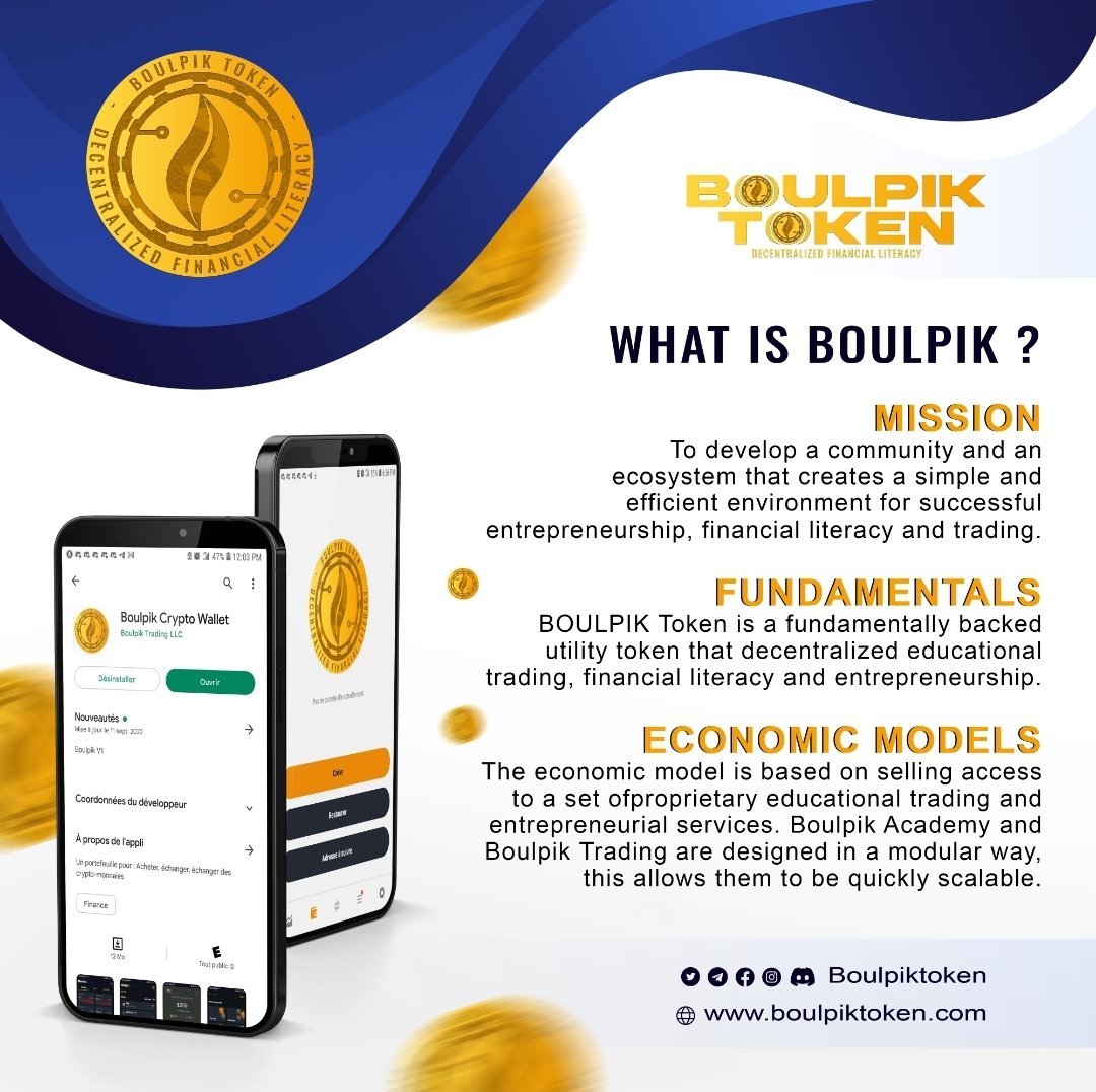 BoulpikToken's tweet photo. #boulpiktoken mission is to develop a community and an ecosystem that creates a simple and efficient environment for successful entrepreneurship, financial literacy, and trading.

#bestcrypto #cryotpforall #cryptohaiti https://t.co/BgksYgI4tZ