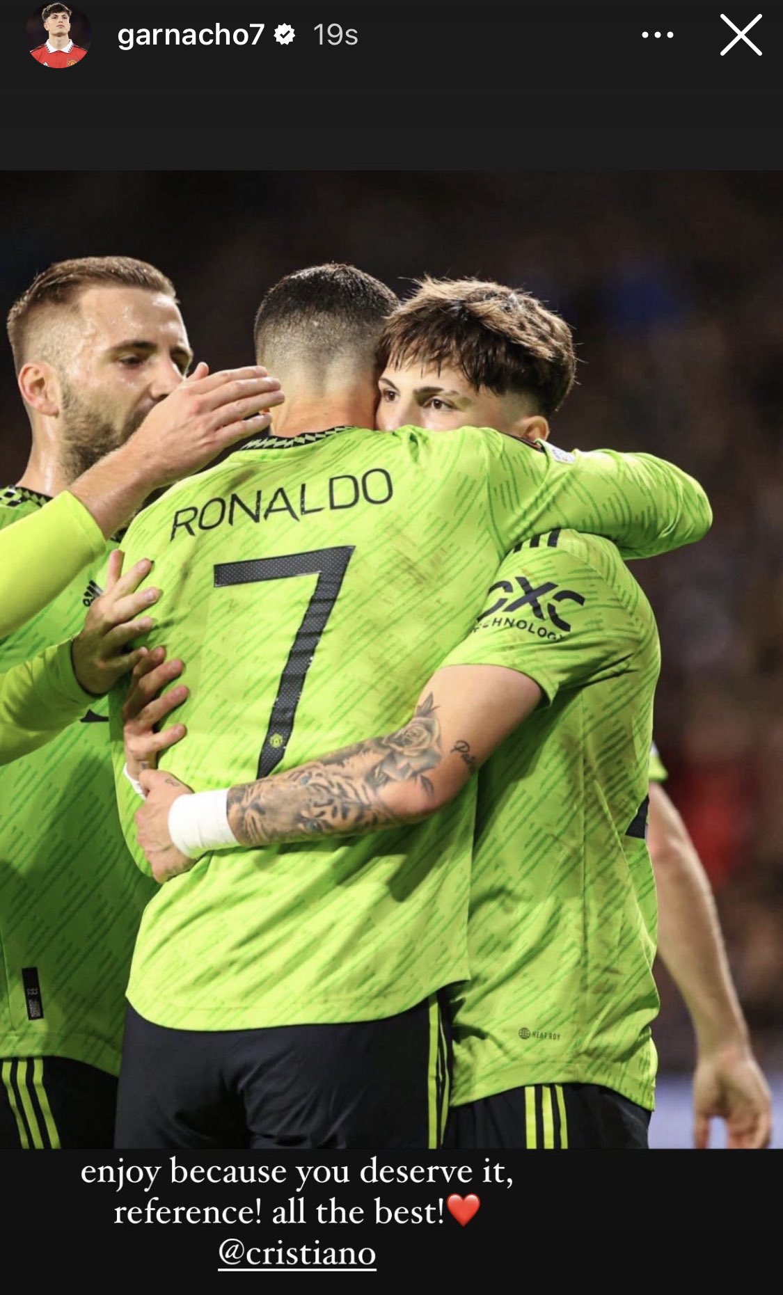 Alejandro Garnacho wishes Cristiano Ronaldo a happy 38th birthday 