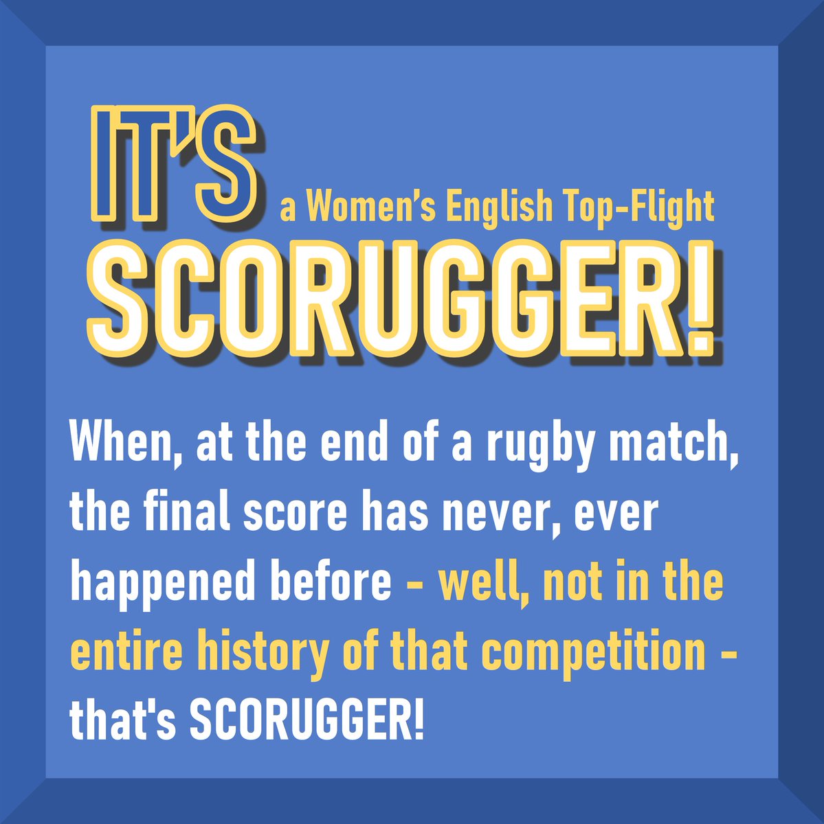 It's SCORUGGER! 👏🏉👏

Women's English Top-Flight
#SCORUGGER! 340

@Premier15s
February 5, 2023
@HarlequinsWomen 39-17 @LightningRugby

The #SCORUGGERclub is a #rugby community for good. Visit scorugger.com/club to join for free.

#Premier15s #HARvLOU #COYQ