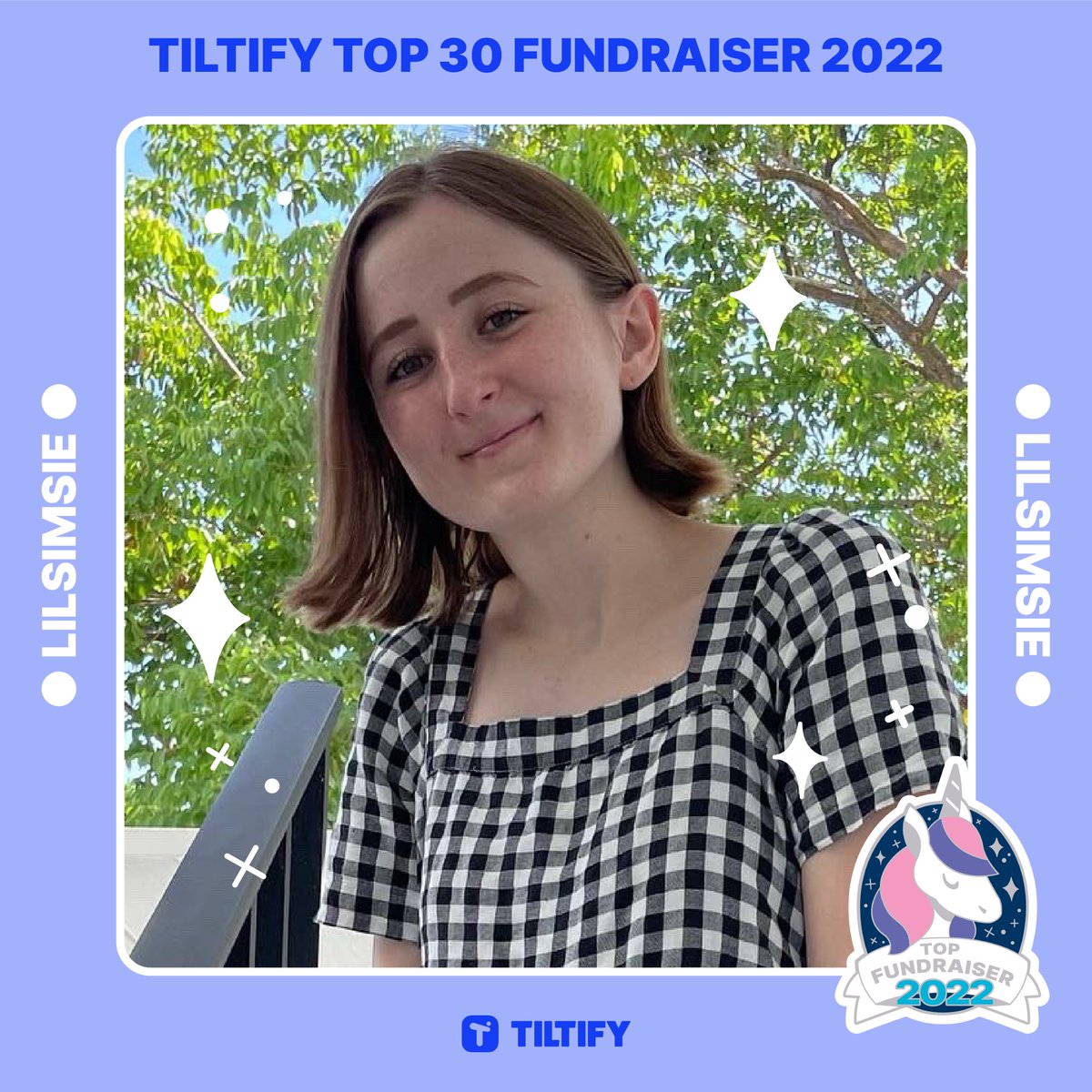 tiltify's tweet photo. Coming in at #6, is the incredible and bright spirit @lilsimsie!

🎥https://t.co/1LnGWLFxs0
📺https://t.co/lHekhZszFm
💙https://t.co/B2tdg6BWuu https://t.co/mPe00l6SrT