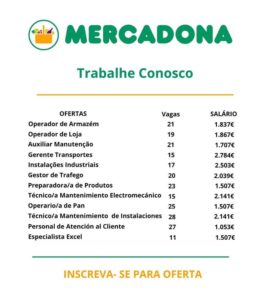 Eu quando acabar o curso a ir atender pessoas no Mercadona