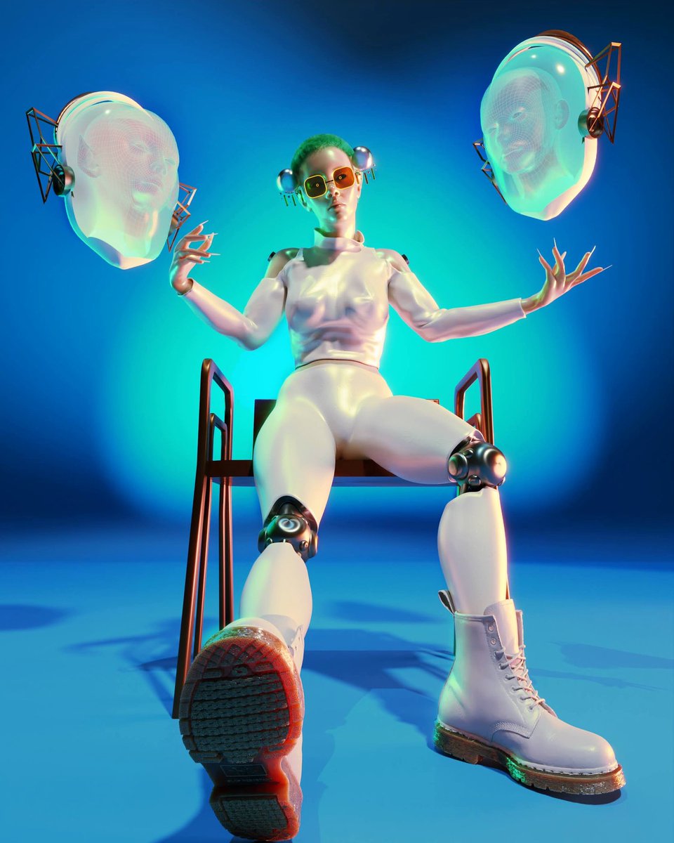 bkurtinecz's tweet photo. 「 Ｄａｉｌｙ Ｆａｃｅｓ 」

What face would you like to wear today? 

#3D #Blender3D #blenderrender #3Dart #newmediaart #digitalart #cyberart #3dartist #digitalfashion #kurtinecz #art #artist #デジタル #美術 #サイバー #東京 #digitaltransformation #avatar #persona #digitalfaces https://t.co/sQS4TvdPV9