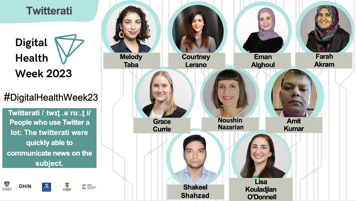 digitalhealthn's tweet photo. We are very excited to announce our Twitterati team for #DigitalHealthWeek23 https://t.co/DyalXgRTCg