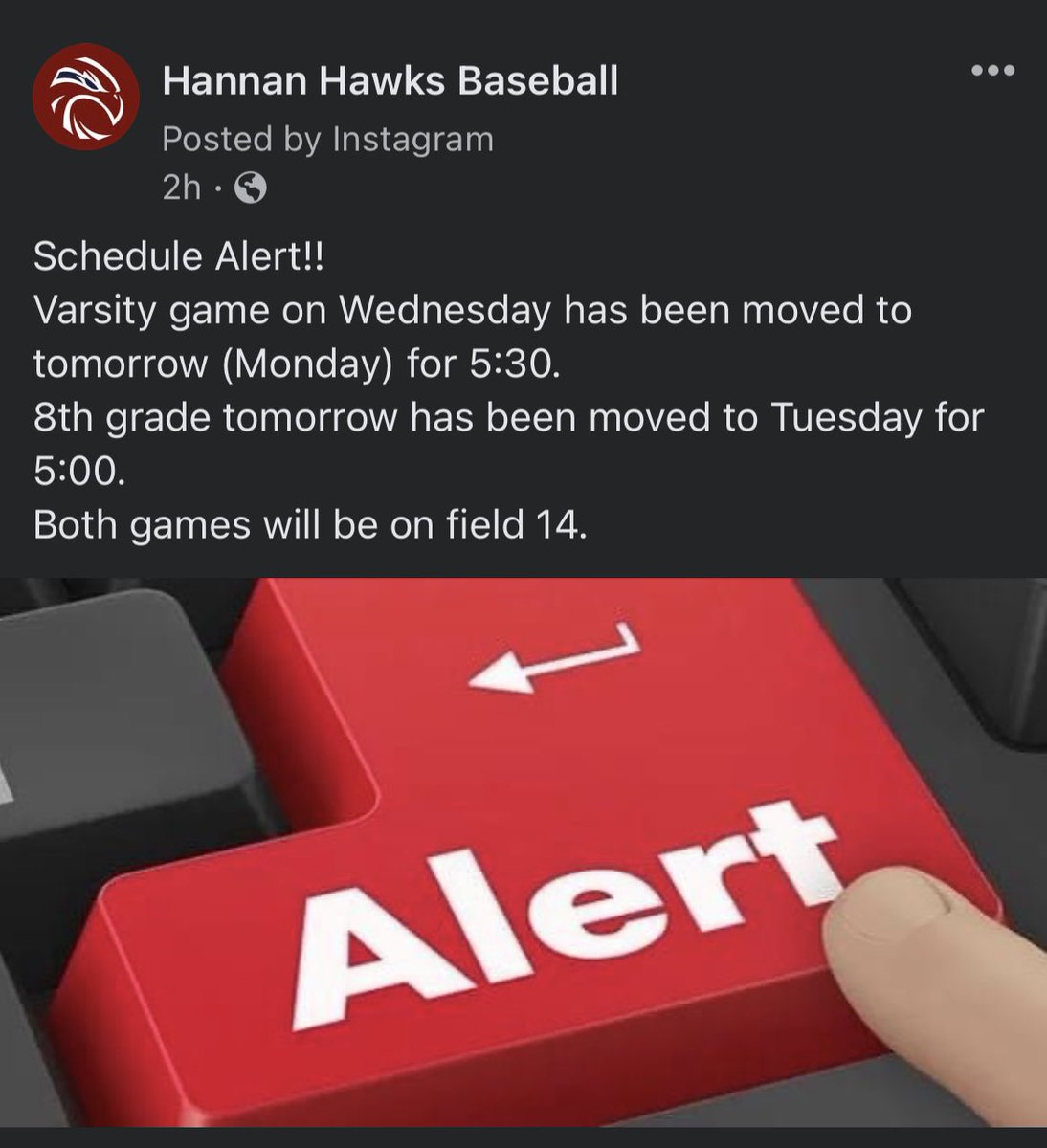 Varsity tomorrow!
5:30 vs Albany