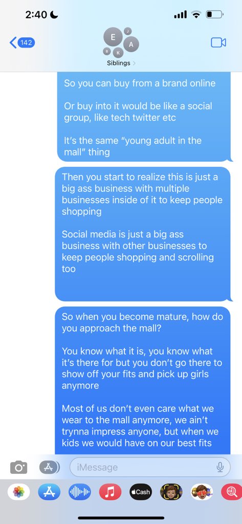 Chrissssjohnson's tweet photo. Social media is the mall

Remember when you were a kid, what did you go to the mall for? 

Now as a mature adult what do you go to the mall for? https://t.co/cyOeptaM2n