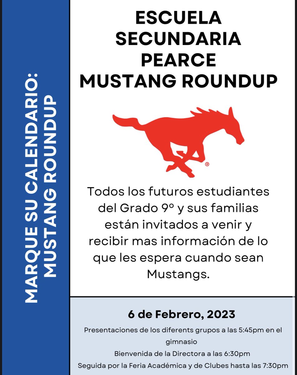JJ Pearce HS (@jjpearcehs) on Twitter photo We can’t wait to welcome our future Mustangs at Mustang Round-Up tomorrow night! Performances start at 5:45 in the large gym. <a href="/NorthJuniorHigh/">North Junior High</a> <a href="/PHJHRaidersSwag/">ParkhillJH Athletics</a> <a href="/djplaney/">Doug Planey</a> <a href="/farrahsmock/">Farrah Smock</a> We can’t wait to welcome our future Mustangs at Mustang Round-Up tomorrow night! Performances start at 5:45 in the large gym. <a href="/NorthJuniorHigh/">North Junior High</a> <a href="/PHJHRaidersSwag/">ParkhillJH Athletics</a> <a href="/djplaney/">Doug Planey</a> <a href="/farrahsmock/">Farrah Smock</a>