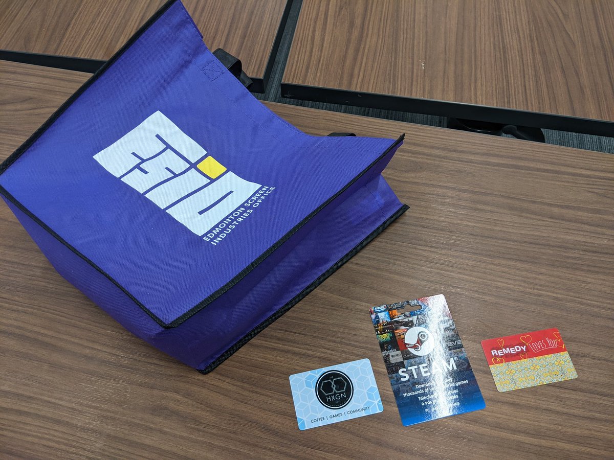 GameCamp Edmonton (@gamecampyeg) on Twitter photo Huge thanks to <a href="/EdmontonScreen/">Edmonton Screen</a> for sponsoring $250 worth of prizes for #yeg #GGJ2023! Gift cards from <a href="/MemoryExpress/">Memory Express</a> and <a href="/okgaming/">Overklocked Gaming</a> are going home with in-person jammers, and the other prizes from <a href="/thehexcafe/">The Hexagon BG Cafe</a> @remedycafe will be shipped to the remote winners! Huge thanks to <a href="/EdmontonScreen/">Edmonton Screen</a> for sponsoring $250 worth of prizes for #yeg #GGJ2023! Gift cards from <a href="/MemoryExpress/">Memory Express</a> and <a href="/okgaming/">Overklocked Gaming</a> are going home with in-person jammers, and the other prizes from <a href="/thehexcafe/">The Hexagon BG Cafe</a> @remedycafe will be shipped to the remote winners!