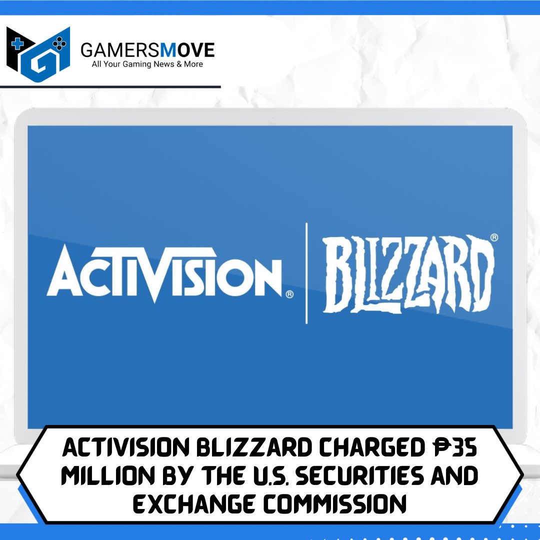 gamers_move's tweet photo. Activision Blizzard has been charged $35 million by the U.S. Securities and Exchange Commission (SEC) for “failing to maintain disclosure controls related to complaints of workplace misconduct and violating whistleblower protection rule.”

#videogames #games #gamer #gaming https://t.co/qrHndovVul