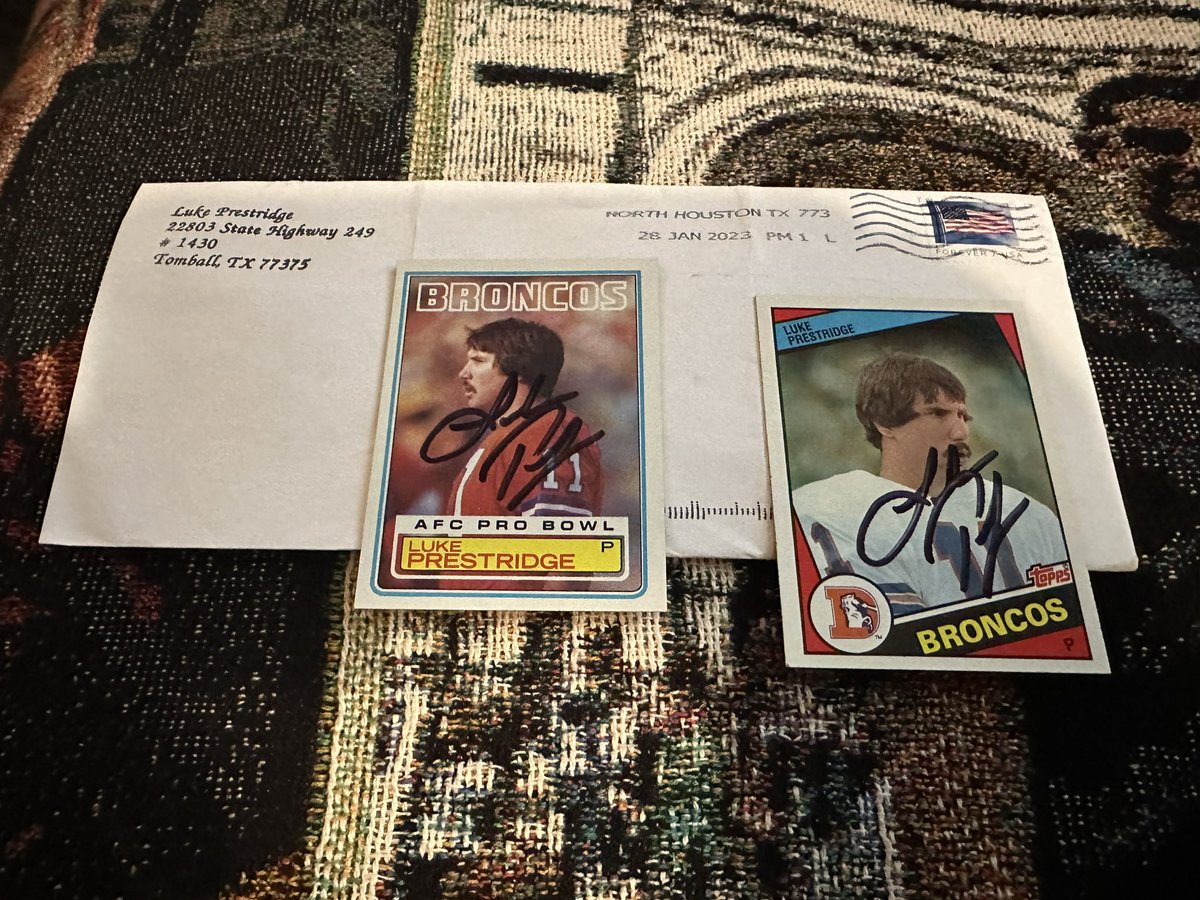 memorabiliaddy's tweet photo. #LukePrestridge #Football #Pigskin @NFL @nflnetwork #Autograph #Autographs #AutographCollector #Memorabilia #GreatGuy #ThankYou #AutographSuccess #TTM #Autographs #TTMSuccess @Broncos https://t.co/LbdYu3etp3